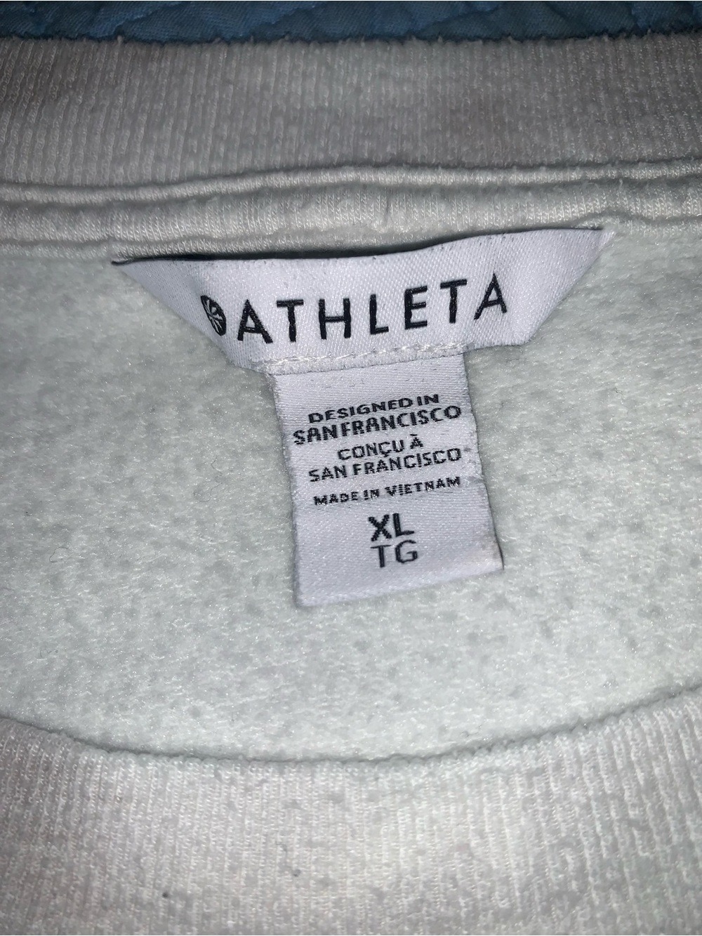 ATHLETA Chakra Floral Bluff Gray Long Sleeve Balance Sweatshirt XL - Picture 6 of 8